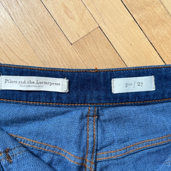 Anthropologie Pilcro & The Letterpress High-Rise Cropped Wide-Leg Jeans Size 27 - Picture 5 of 9
